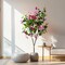 4FT Artificial Bougainvillea Tree – Lifelike Tall Potted Faux Plant with Wood Trunk and Flowers, Perfect for Indoor and Outdoor Use, Weddings, Office, and Home Décor
